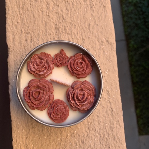 Handmade Soy Wax Candle “Rose” - Picture 2 of 6